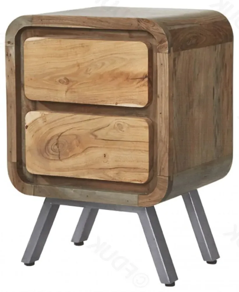 Dalhousie Industrial Lamp Table - Brown, Acacia Wood