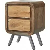 Dalhousie Industrial Lamp Table - Brown, Acacia Wood