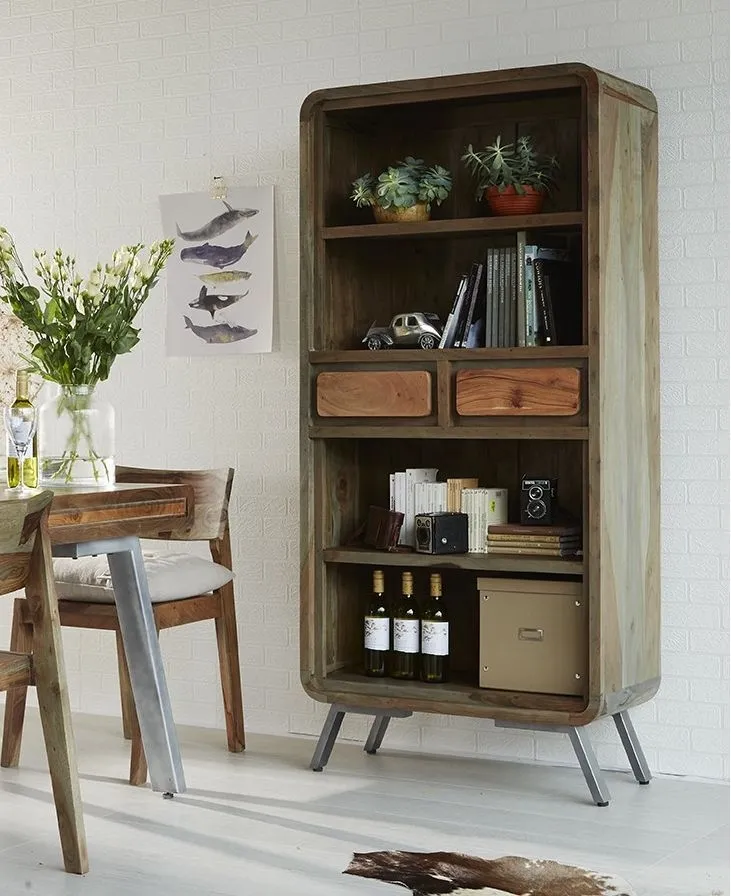 Dalhousie Large Bookcase - Brown, Acacia Wood