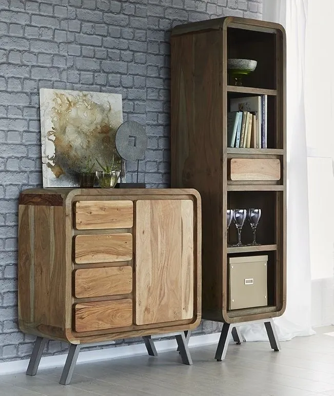Dalhousie Narrow Bookcase - Brown, Acacia Wood