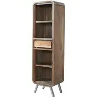 Dalhousie Narrow Bookcase - Brown, Acacia Wood