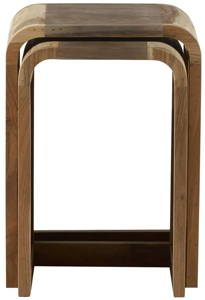 Dalhousie Nest of 2 Tables - Brown, Acacia Wood