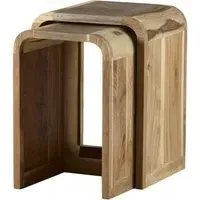 Dalhousie Nest of 2 Tables - Brown, Acacia Wood