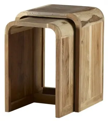 Dalhousie Nest of 2 Tables - Brown, Acacia Wood image