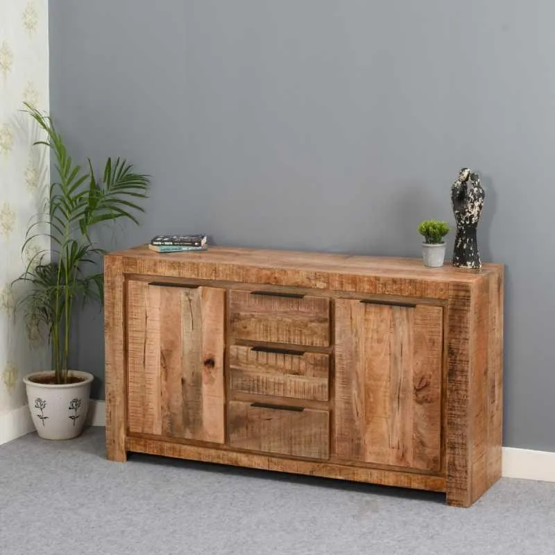 Dispur 145cm Medium Sideboard - Brown, Mango Wood
