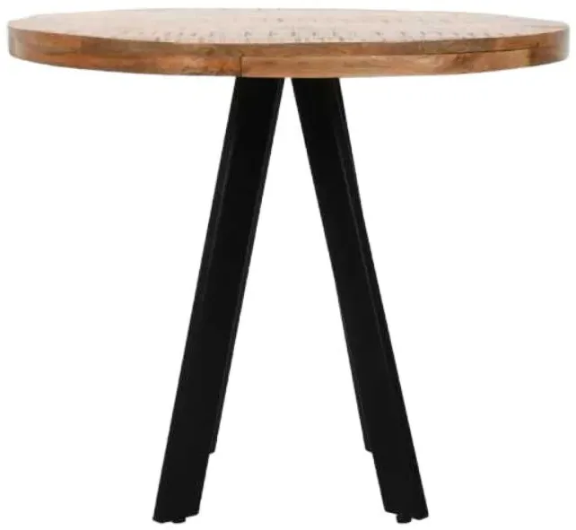 Dispur 2 Seater Round Dining Table - Brown, Mango Wood