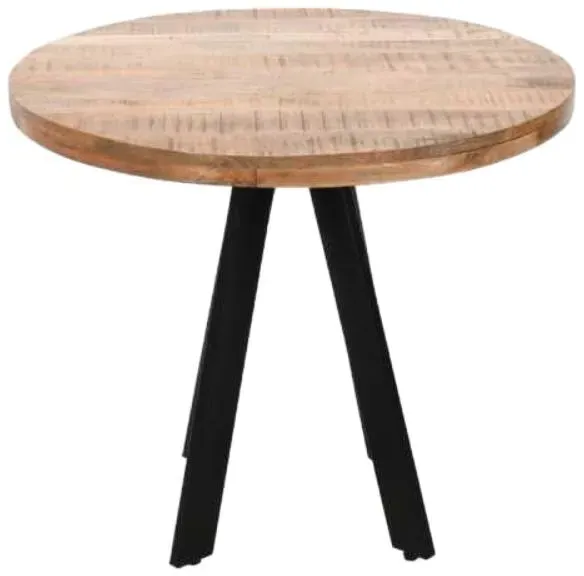 Dispur 2 Seater Round Dining Table - Brown, Mango Wood