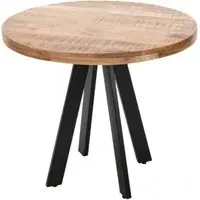 Dispur 2 Seater Round Dining Table - Brown, Mango Wood