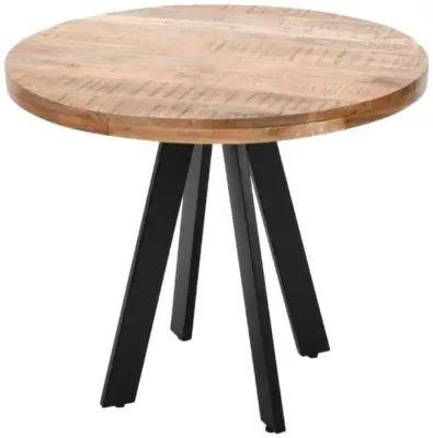 Dispur 2 Seater Round Dining Table - Brown, Mango Wood image
