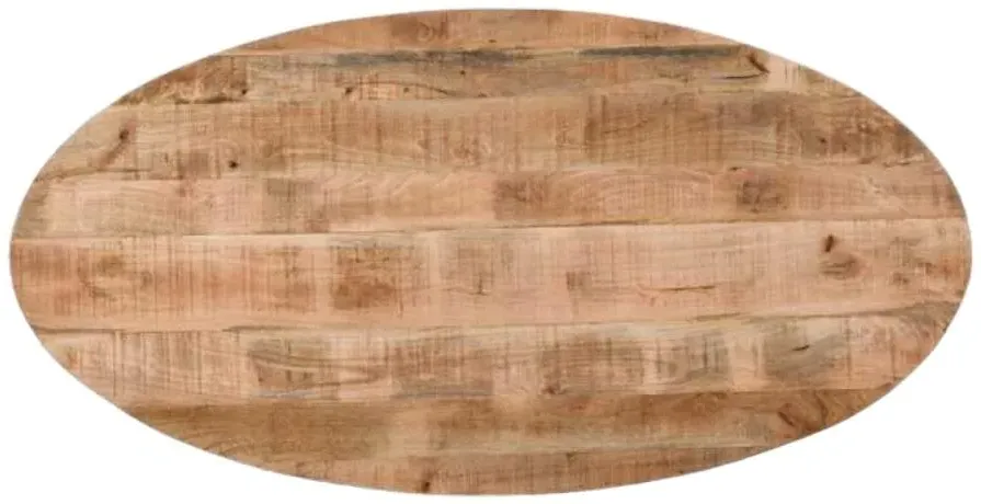 Dispur 6 Seater Oval Dining Table - Brown, Mango Wood