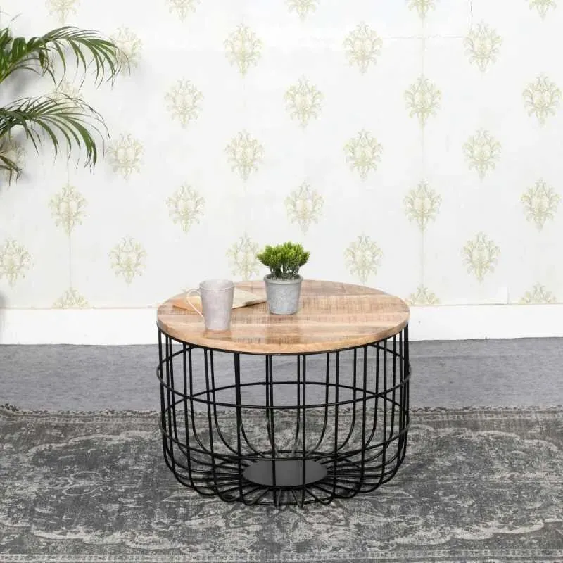 Dispur Removable Top Coffee Table - Brown, Mango Wood