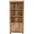Dispur Solid Mango Wood Bookcase with Cupboard - Brown
