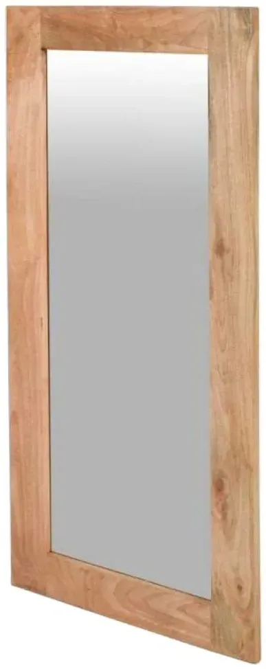 Dispur Solid Mango Wood Wall Mirror - Brown