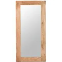 Dispur Solid Mango Wood Wall Mirror - Brown