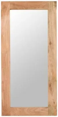 Dispur Solid Mango Wood Wall Mirror - Brown image