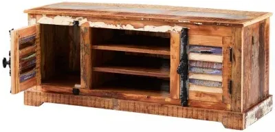 Diu 125cm TV Unit - Brown, Reclaimed Wood image