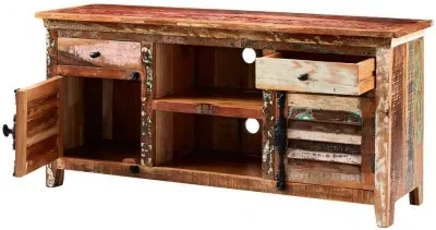 Diu 150cm TV Unit - Brown, Reclaimed Wood