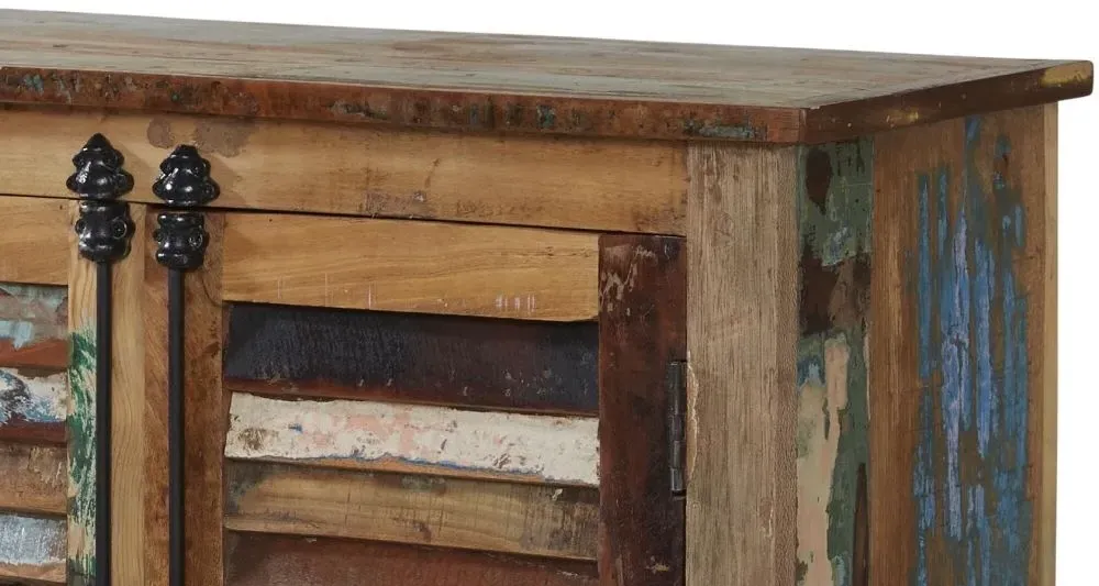 Diu 2 Door Sideboard - Brown, Reclaimed Wood