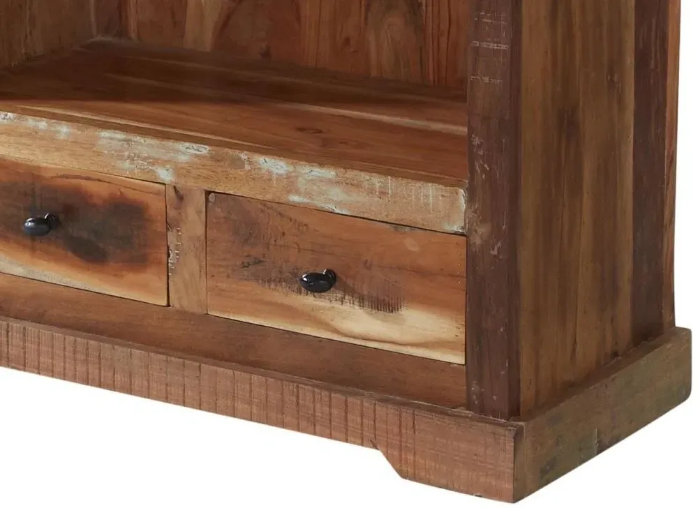 Diu Large Bookcase - Brown, Reclaimed Wood