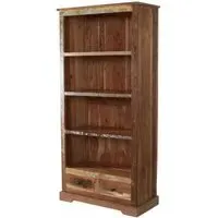 Diu Large Bookcase - Brown, Reclaimed Wood