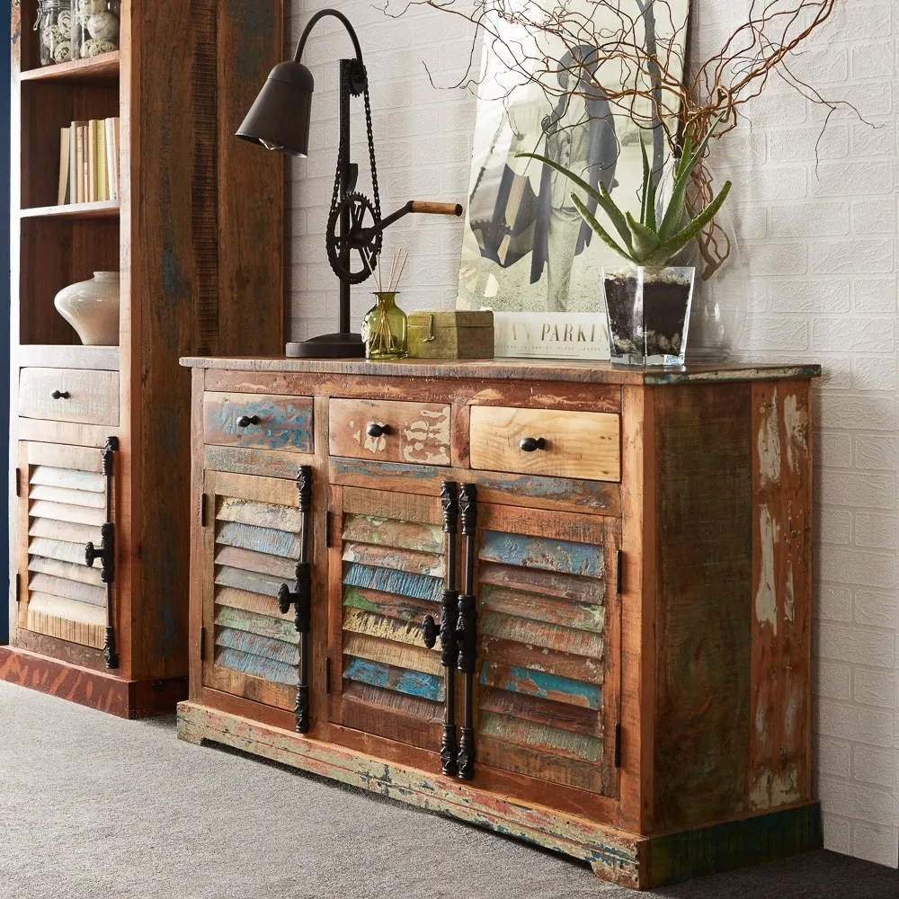 Diu Reclaimed Wood 140cm Medium Sideboard - Brown