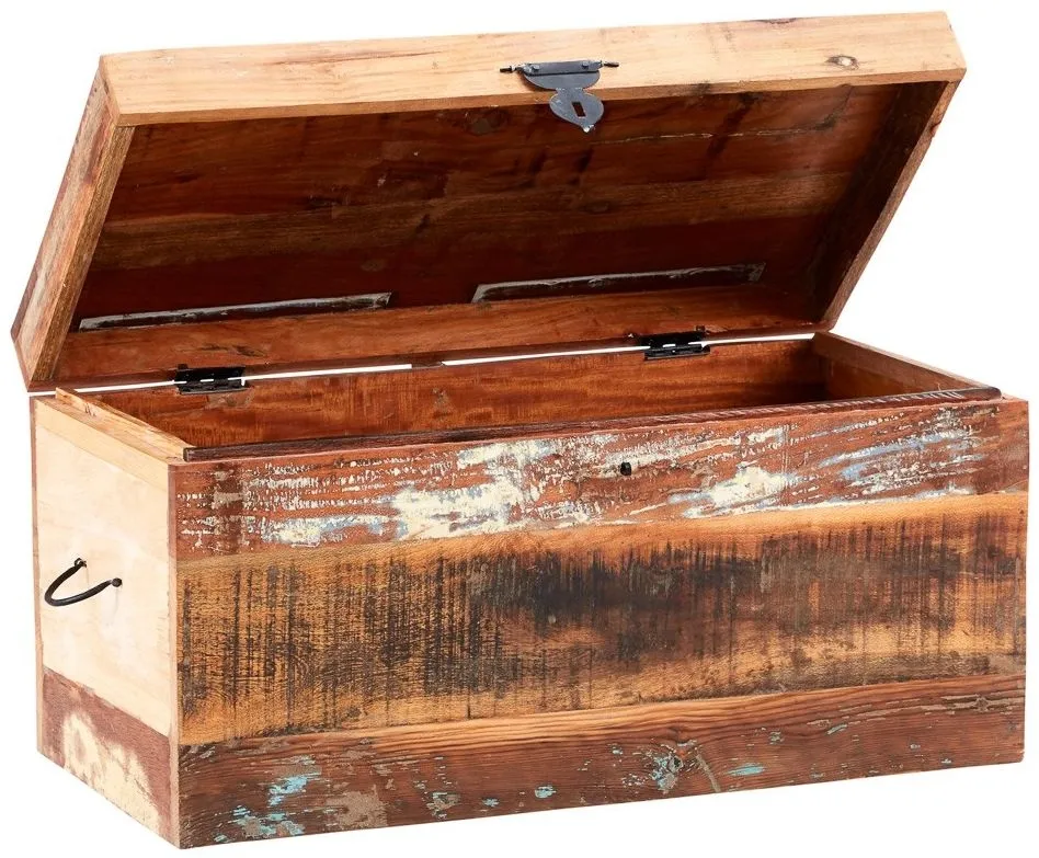 Diu Reclaimed Wood Trunk Box - Brown