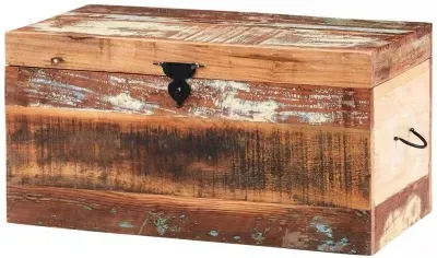 Diu Reclaimed Wood Trunk Box - Brown image