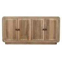 Hanover Large Ribbed Carved Sideboard - Natural Oak, Mango Wood