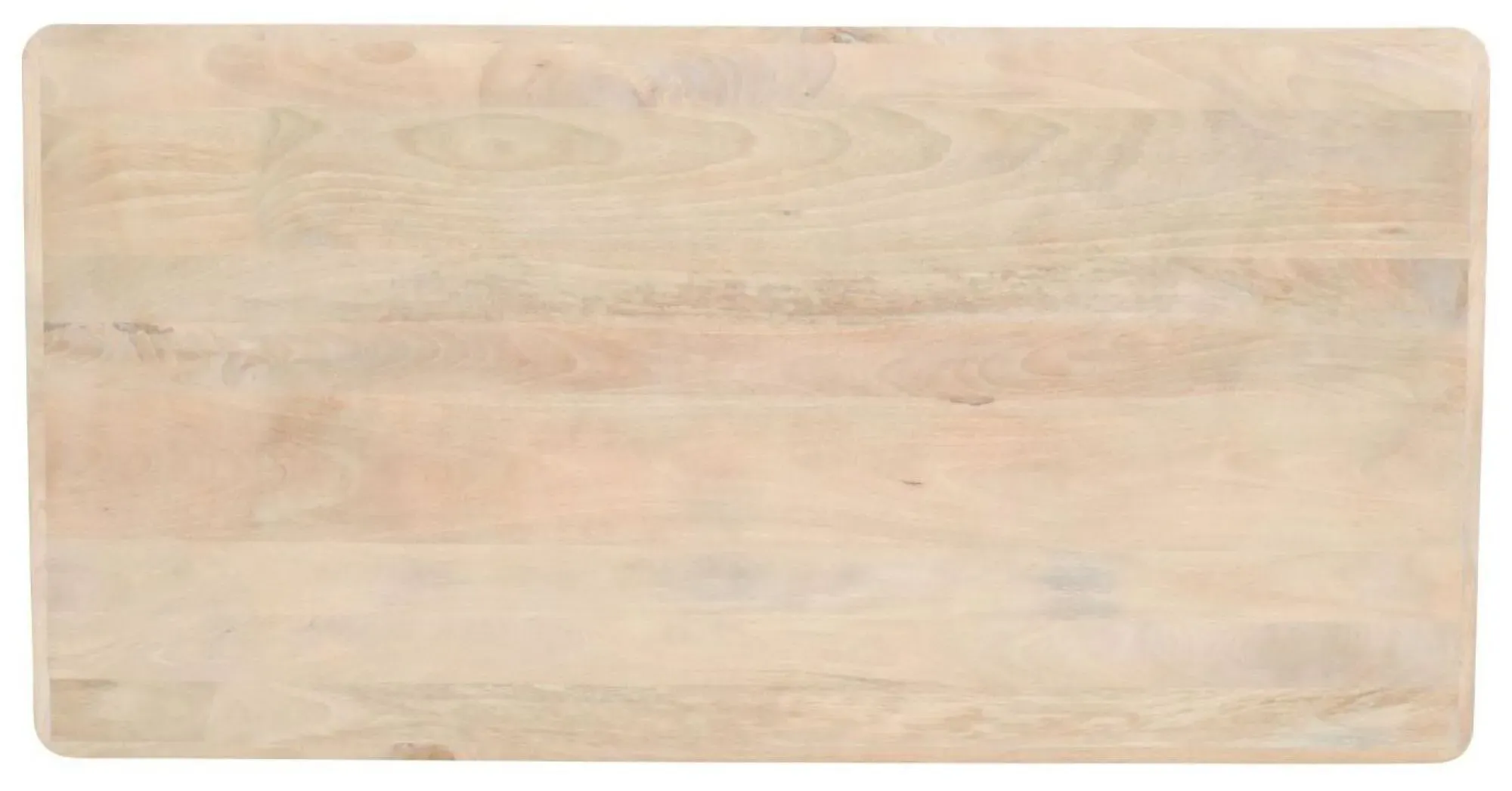 Hanover Ribbed 6 Seater Dining Table - Lacquered, Mango Wood