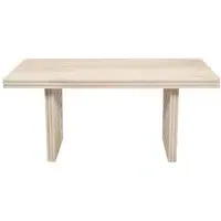 Hanover Ribbed 6 Seater Dining Table - Lacquered, Mango Wood