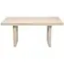 Hanover Ribbed 6 Seater Dining Table - Lacquered, Mango Wood