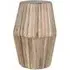 Hanover Round Ribbed Carved Side Table - Lacquered, Mango Wood