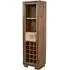 Hubli Tall Display Unit with Wine Rack - Natural Sheesham