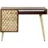Imphal Mango Wood Geometric Desk - Two Tone