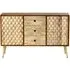 Imphal Mango Wood Geometric Sideboard - Two Tone