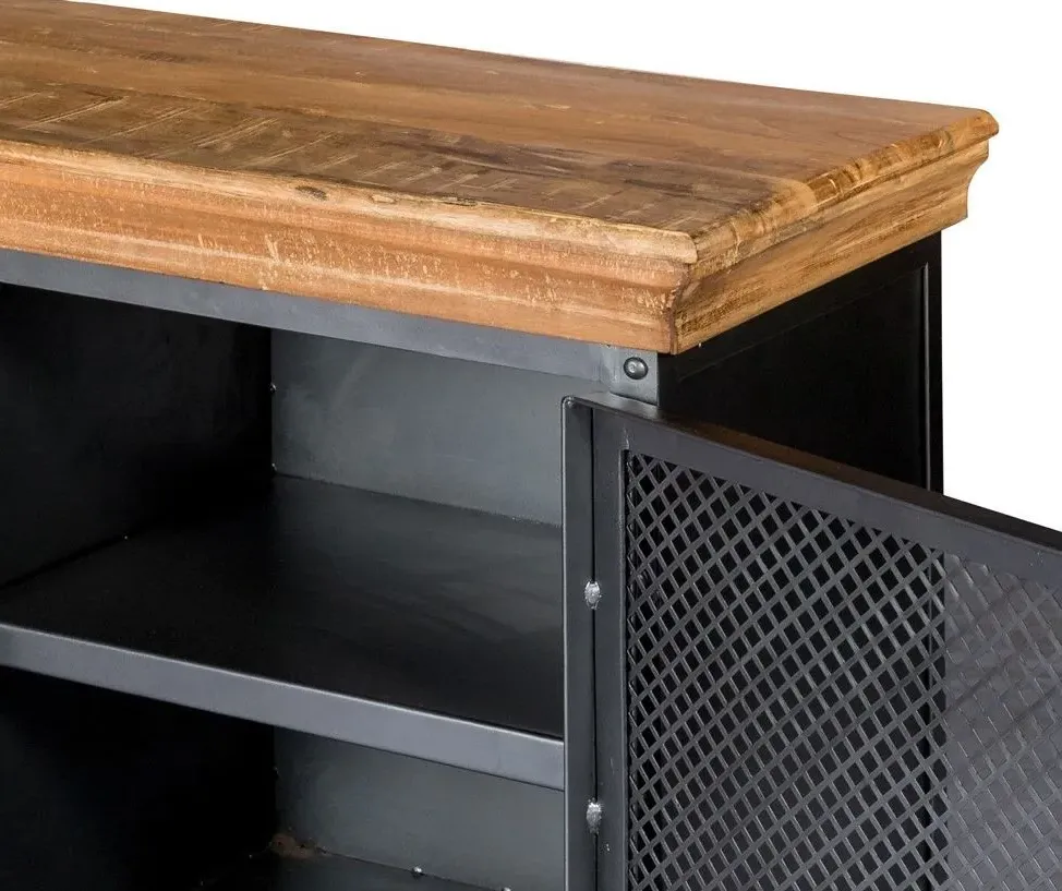 Jammu Industrial 140cm TV Unit - Gun Metal