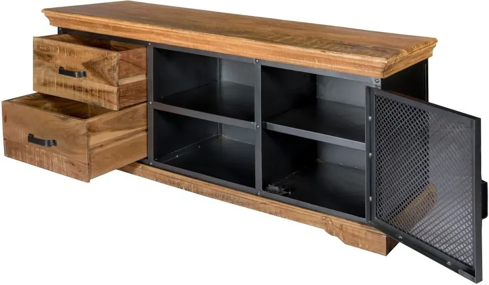 Jammu Industrial 140cm TV Unit - Gun Metal