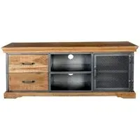 Jammu Industrial 140cm TV Unit - Gun Metal