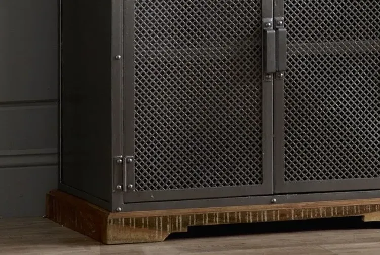 Jammu Small Sideboard with 2 Doors - Gun Metal