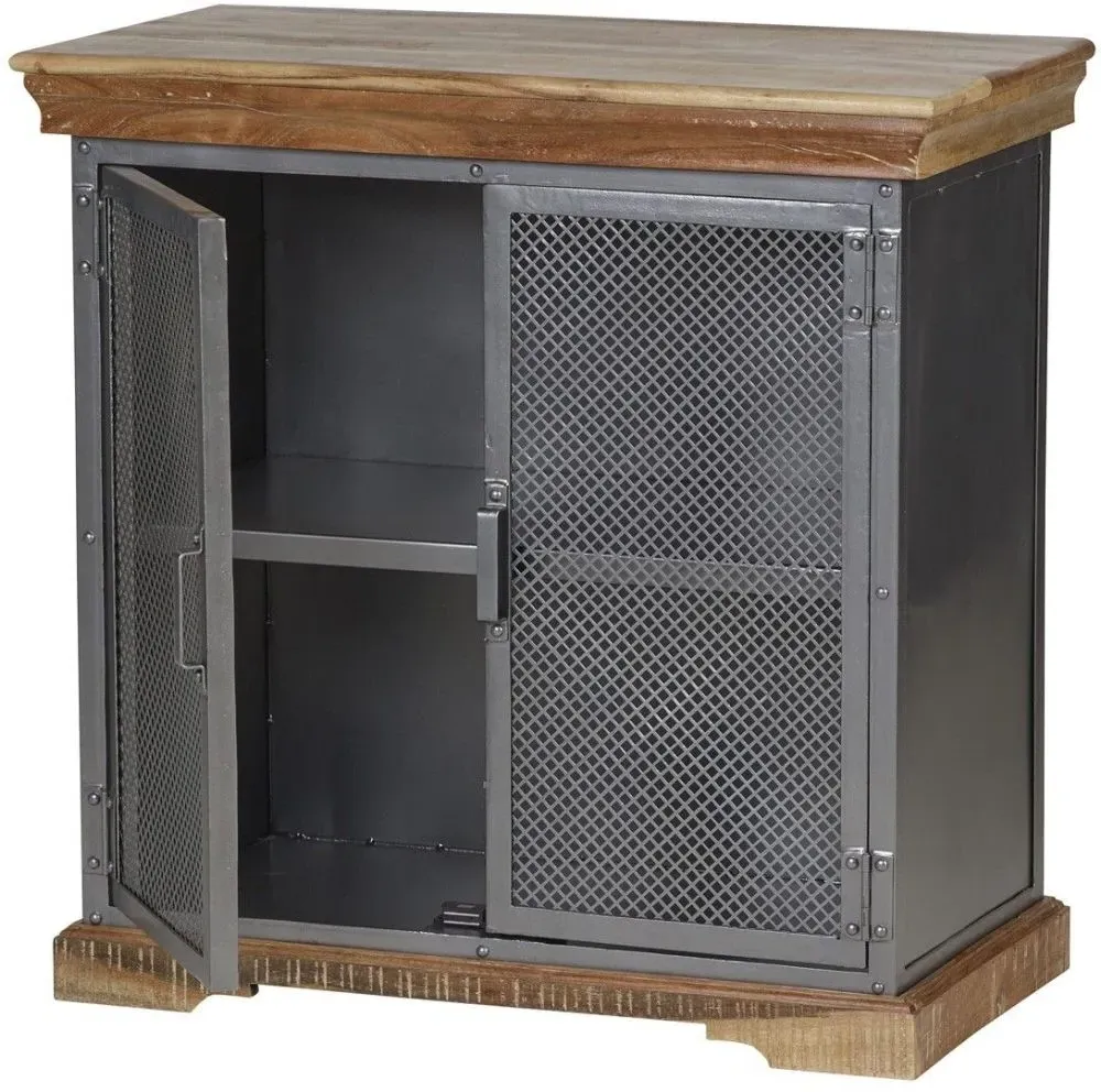 Jammu Small Sideboard with 2 Doors - Gun Metal