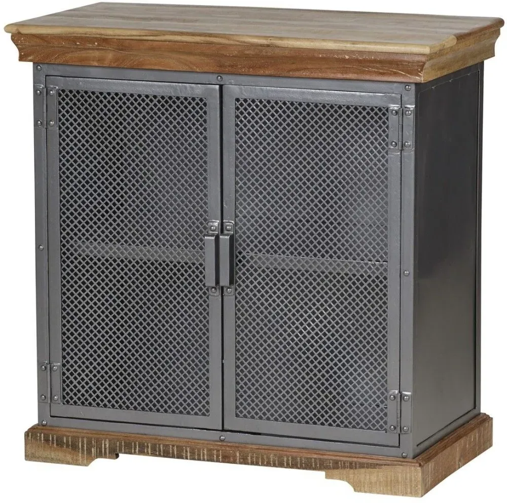 Jammu Small Sideboard with 2 Doors - Gun Metal