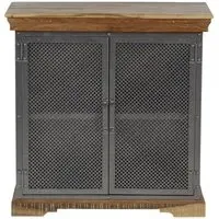 Jammu Small Sideboard with 2 Doors - Gun Metal