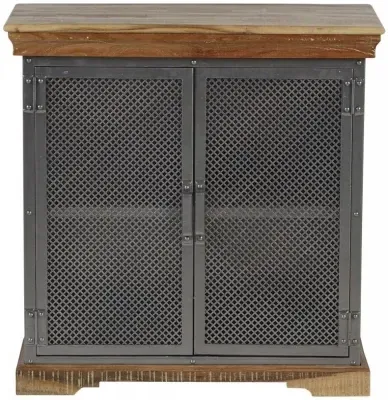 Jammu Small Sideboard with 2 Doors - Gun Metal