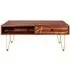 Kaza 1 Drawer Coffee Table with Hairpin Legs - Dark Walnut, Mango Wood