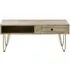 Kaza 1 Drawer Coffee Table with Hairpin Legs - Light Natural, Mango Wood