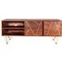 Kaza 140cm TV Unit with Hairpin Legs - Dark Walnut, Mango Wood