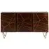 Kaza 160cm Large Sideboard with Gold Inlay - Dark Walnut, Mango Wood