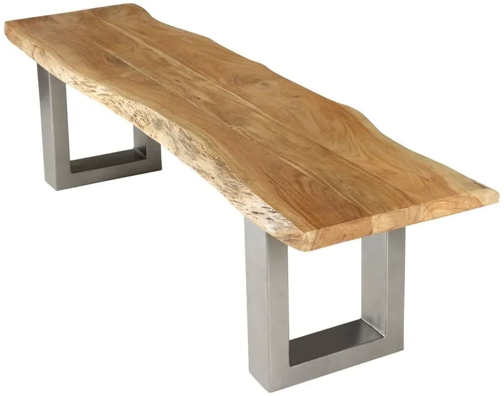 Kota Live Edge Dining Bench - Acacia Wood