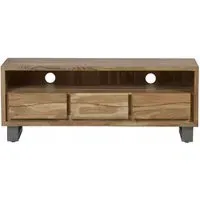 Kota Live Edge Solid Acacia Wood 140cm TV Unit - Matt Lacquer