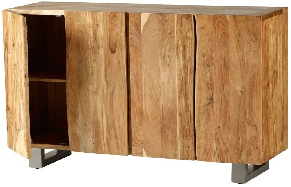 Kota Live Edge Solid Acacia Wood Sideboard - 4 Doors